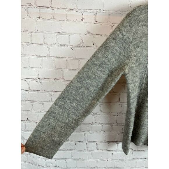 CASUAL CORNER ANNEX vintage wool full zip collared gray cardigan sweater S - Picture 4 of 7